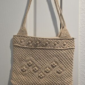 Handcrafted Beige Tote Bag